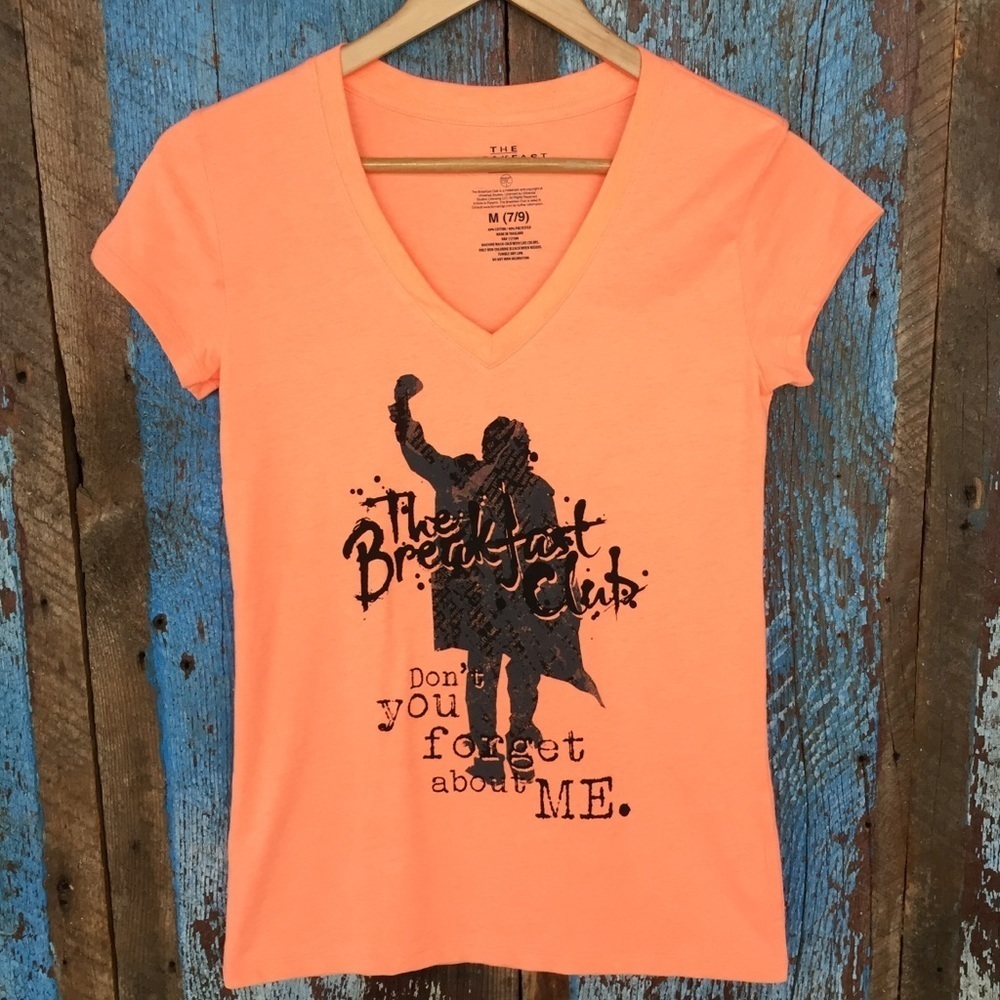NWOT Orange V-Neck Breakfast Club Tee